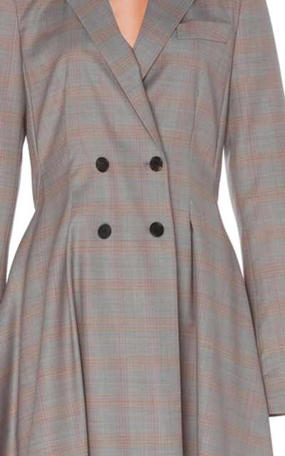 Shop Alexandre Blanc Plaid Wool Coat In Neutral