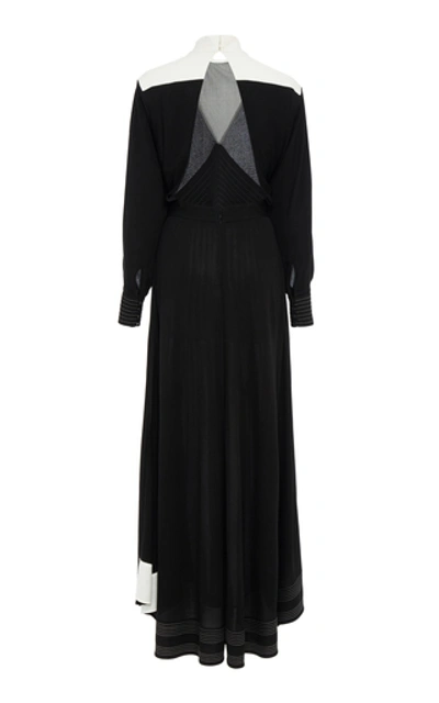 Shop Givenchy High-necked Jersey Maxi Dress In Black