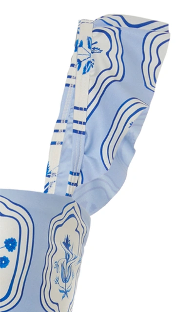 Agua By Agua Bendita Nativa Ruffled Printed Swimsuit In Print