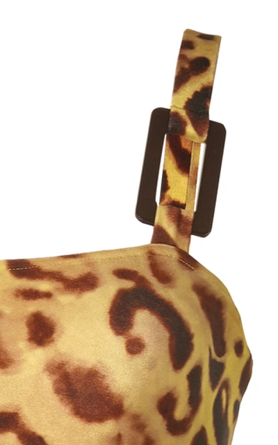 Shop Adriana Degreas Leopard Hoop Detail Swimsuit In Animal