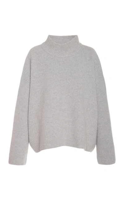 Shop Brock Collection Pilota Ribbed-knit Oversized Wool And Cashmere Blend In Grey