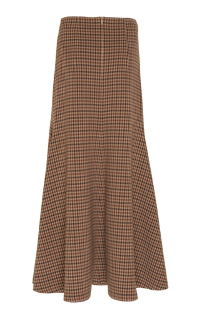 Shop A.w.a.k.e. Bell Gingham Twill Skirt In Plaid