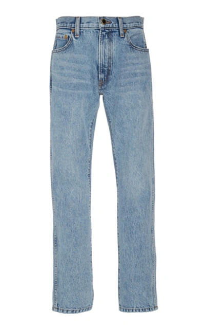 Shop Khaite Kyle Mid-rise Skinny Jeans In Blue