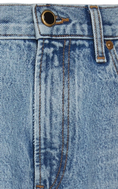 Shop Khaite Kyle Mid-rise Skinny Jeans In Blue