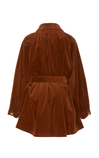 Dodo Bar Or Bella Belted Cotton-blend Corduroy Jacket In Brown | ModeSens