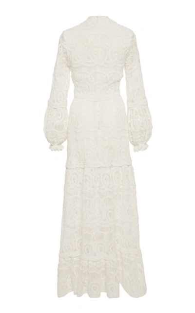 Shop Alexis Eudora Cotton Lace Maxi Dress In White