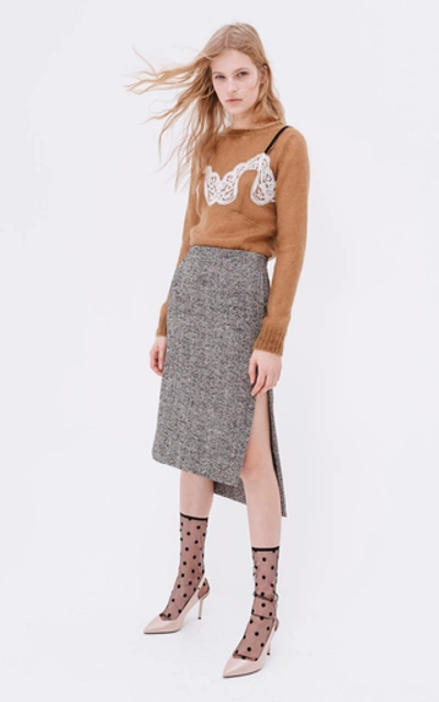Shop N°21 Joanna Mohair-blend Slip Knit In Brown