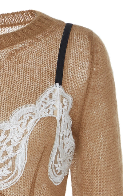 Shop N°21 Joanna Mohair-blend Slip Knit In Brown