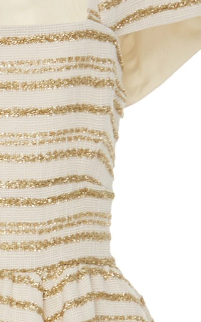 Shop Rosie Assoulin Exclusive Striped Cotton-blend Midi Dress