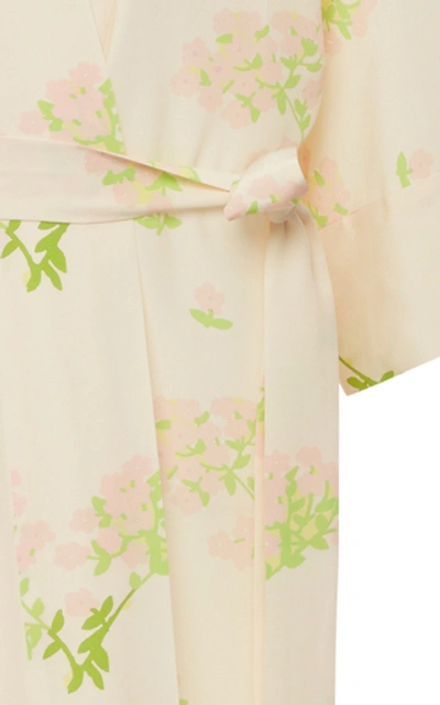 Shop Bernadette Antwerp Peignoir Floral-print Silk Robe