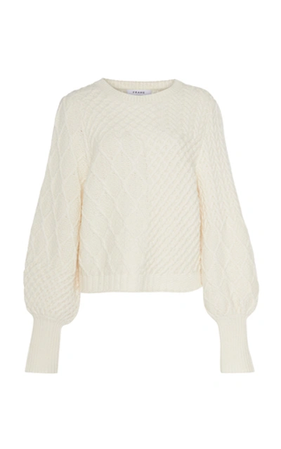 Shop Frame Cable-knit Sweater In White