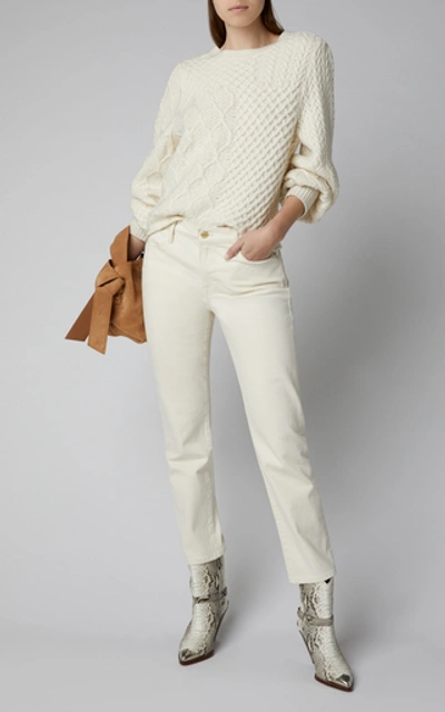 Shop Frame Cable-knit Sweater In White