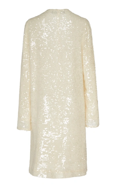 Shop Sally Lapointe Sequin Viscose Duster In Neutral