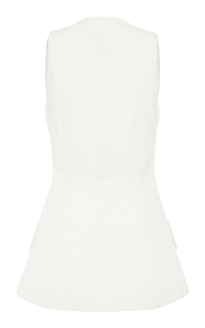 Shop Givenchy Sleeveless Cotton Jacket In White
