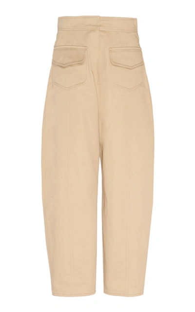 Shop Martin Grant Women's Cotton High-rise Carrot-leg Cargo Pants In Neutral