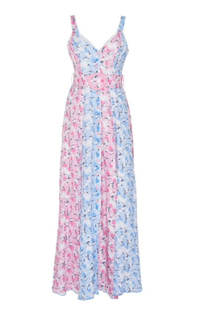Shop Gül Hürgel Printed Belted Floral-print Maxi Dress