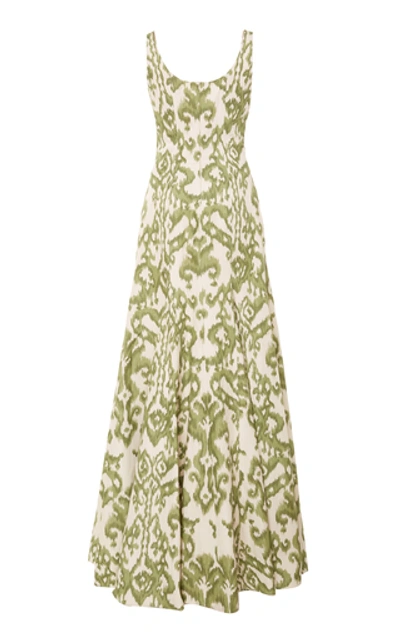 Shop Andres Otalora Stelling Maxi Dress In Green