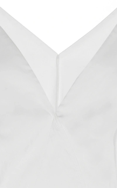 Shop Alexandre Blanc Sleeveless Cotton And Silk Bodysuit In White