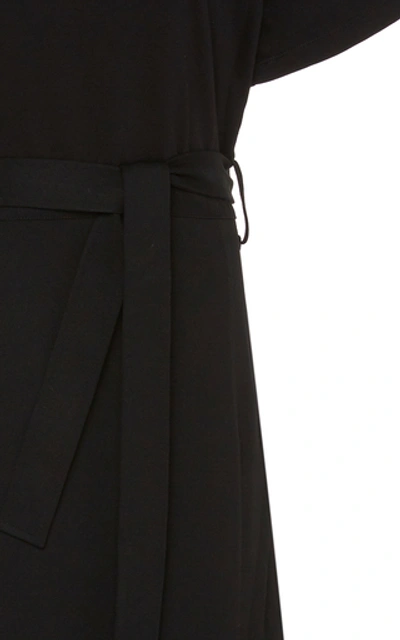Shop 3.1 Phillip Lim T-shirt Wool Combo Short Sleeve Dress In Black
