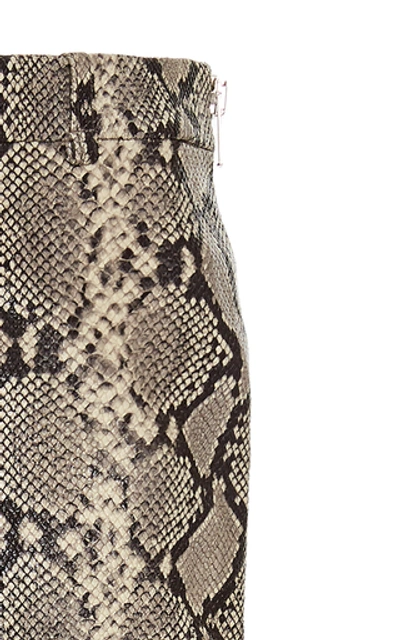 Shop Alexander Wang Snake-effect Leather Midi Skirt In Animal