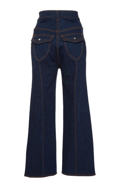 Shop Ellery Eureka High-waisted Flared Jeans In Navy