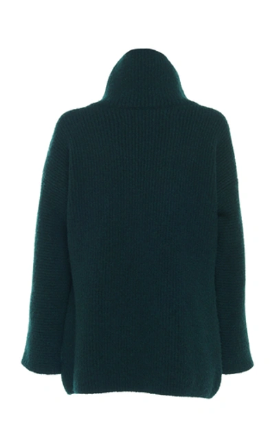 Shop Jacquemus La Maille Agde Cotton Turtleneck Sweater In Green