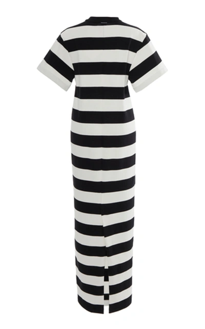 Shop Alexander Wang Chinatown Striped Cotton-jersey Maxi Dress