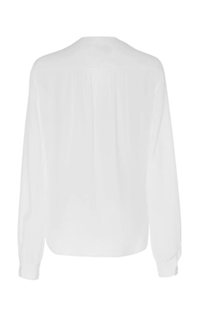 Shop Alexandre Blanc Wrap Silk Blouse In White