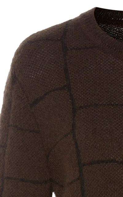 Shop Max Mara Magenta Intarsia-knit Sweater In Brown
