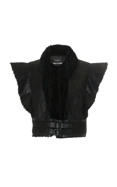 Shop Isabel Marant Alixa Belted Vest In Black