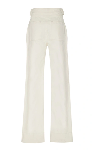 Shop Current Elliott Significant Other High-rise Wide-leg Jeans In White