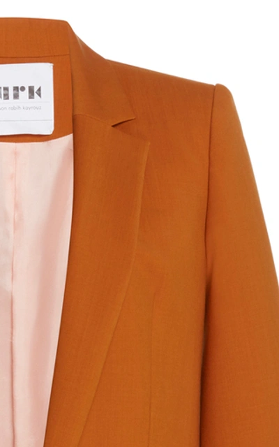 Shop Maison Rabih Kayrouz Canvas Blazer In Orange