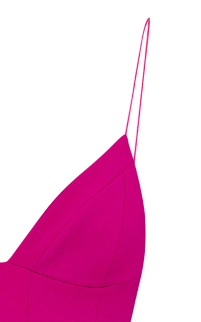 Shop Alex Perry Mercer Stretch-crepe Midi Dress In Pink