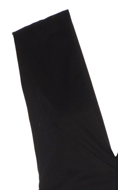 Shop Kalita Lemuria Bow-detailed Cotton-poplin Playsuit In Black