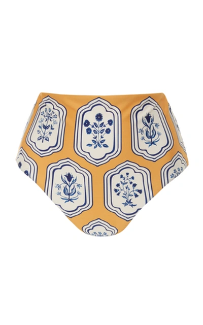 Shop Agua By Agua Bendita Alicia Printed Bikini Briefs