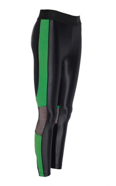 Shop Koral Emblem Infinity Side Stripe Leggings In Black