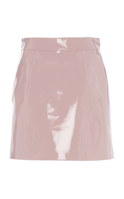 Shop Emilio Pucci Vinyl Mini Skirt In Pink