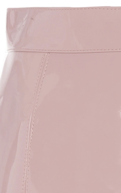 Shop Emilio Pucci Vinyl Mini Skirt In Pink