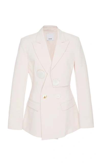 Shop Acler Lynne Double Breasted Blazer In Pink
