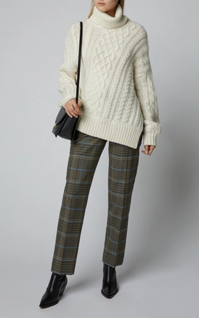 Shop A.l.c Nevelson Cable-knit Wool Turtleneck Sweater In Ivory