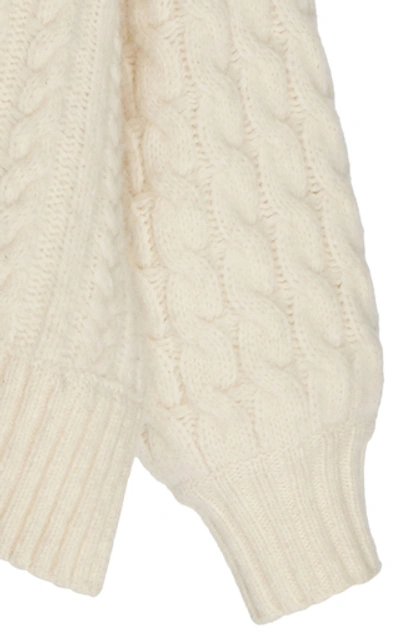 Shop A.l.c Nevelson Cable-knit Wool Turtleneck Sweater In Ivory