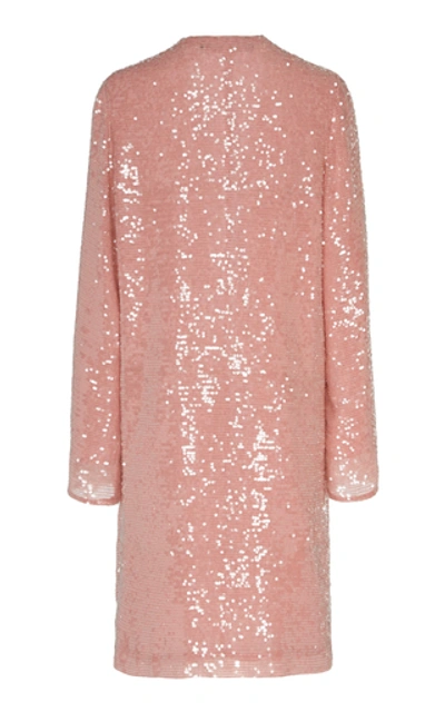 Shop Sally Lapointe Sequin Viscose Duster In Pink