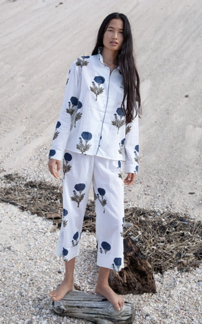Shop Alix Of Bohemia Limited Edition Etoile Pajamas Blue Bloom In Print