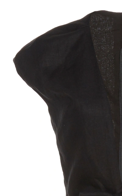 Shop Andres Otalora Welser Linen Jumpsuit In Black