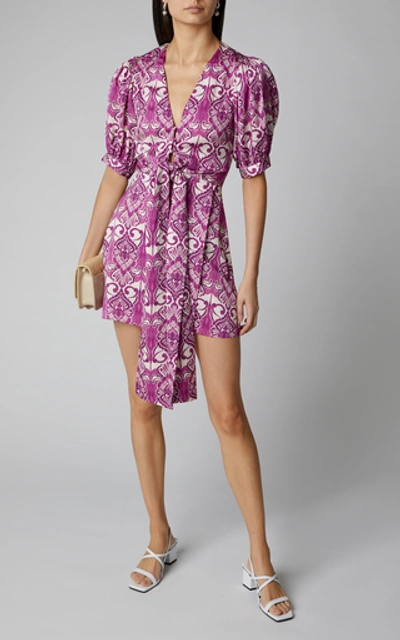 Shop Alexis Bardot Printed Crepe Mini Dress