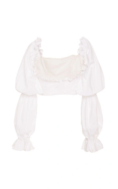 Shop Andres Otalora Pietri Linen Blouse In White