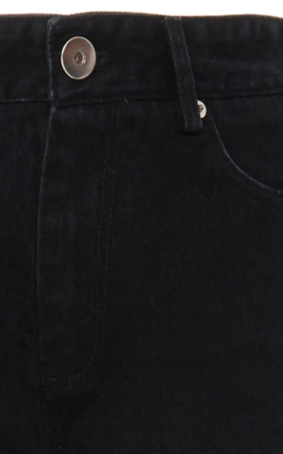 Shop Matthew Adams Dolan Mid-rise Cropped Straight-leg Jeans In Dark Wash