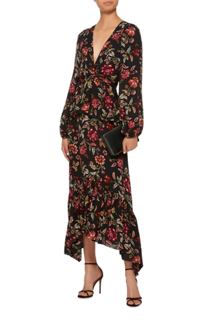 Shop A.l.c Stanwyck Tiered Floral-print Crepe De Chine Midi Dress