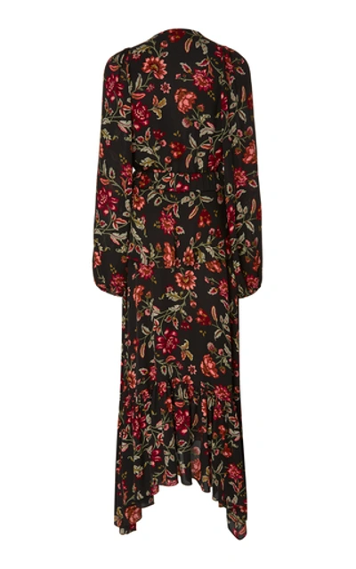 Shop A.l.c Stanwyck Tiered Floral-print Crepe De Chine Midi Dress