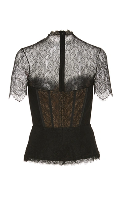 Shop Jonathan Simkhai Lace Bustier Top In Black